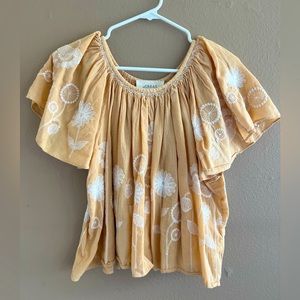 The Great yellow flower cropped blouse